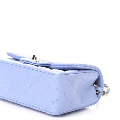 Chanel Lambskin Quilted Mini Rectangular Flap Light Blue 9 of 11