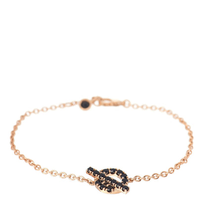 Hermes 18K Rose Gold Black Spinel Finesse Bracelet SH 1 of 5