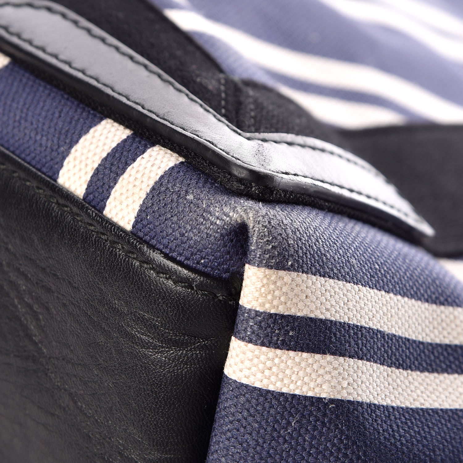 Balenciaga Canvas Navy Striped Cabas M Navy 13 of 15