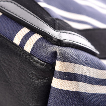Balenciaga Canvas Navy Striped Cabas M Navy 13 of 15
