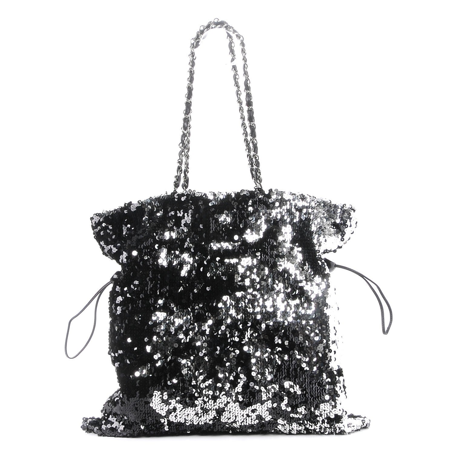 Chanel Sequin Summer Night Drawstring Tote Black 1 of 9