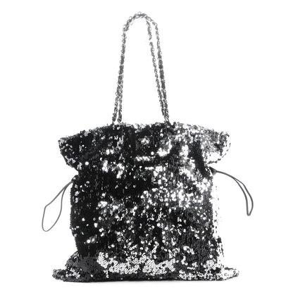 Chanel Sequin Summer Night Drawstring Tote Black 1 of 9