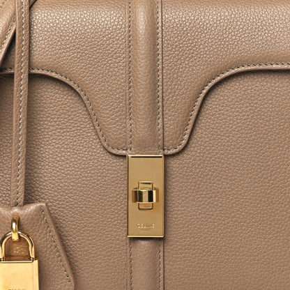 Celine Grained Calfskin Small 16 Top Handle Bag Beige 8 of 12