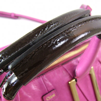 Chloe Leather Ethel Satchel Pink 4 of 12