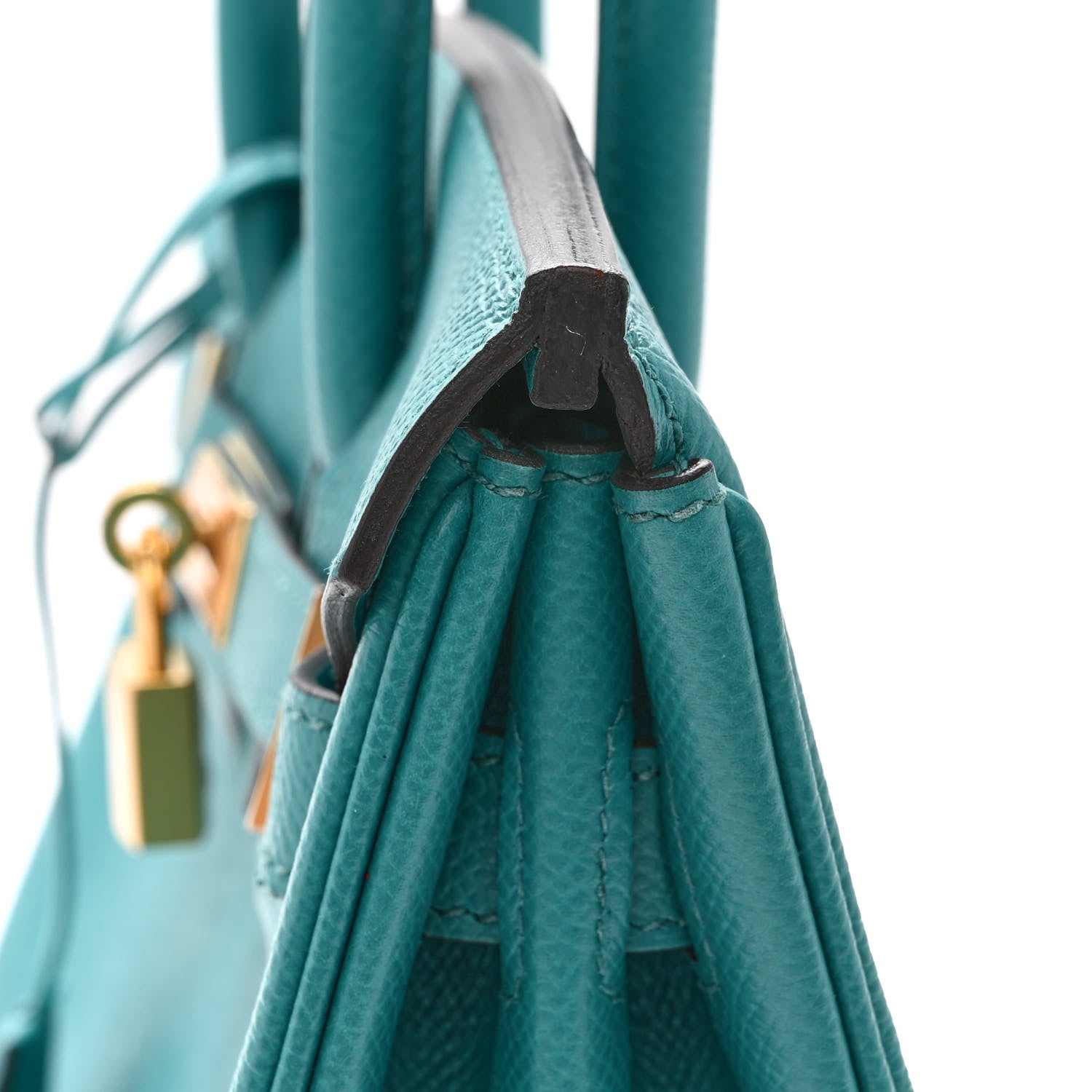 Hermes Epsom Horseshoe Birkin 30 Bleu Paon 12 of 13