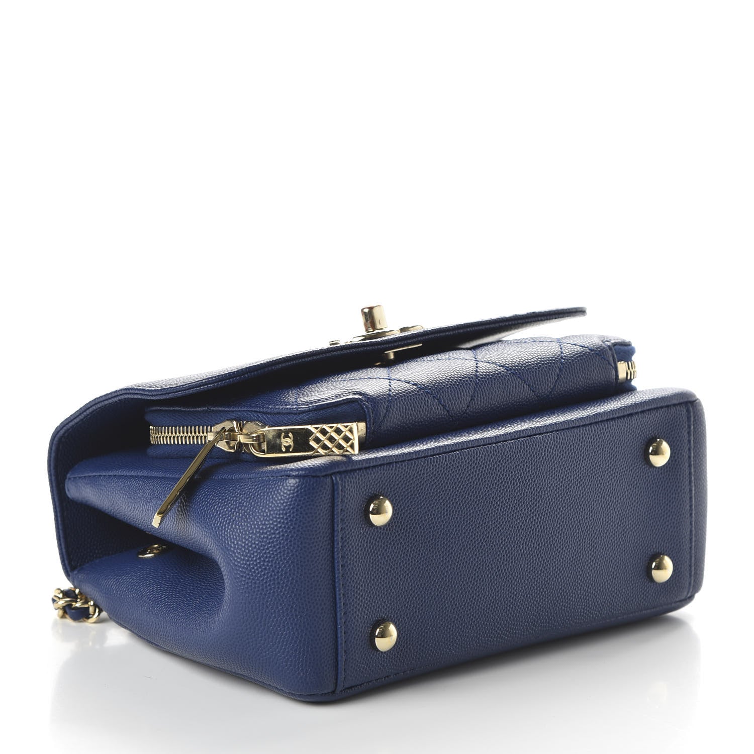 Chanel Caviar Quilted Small Business Affinity Flap Dark Blue 4 of 10