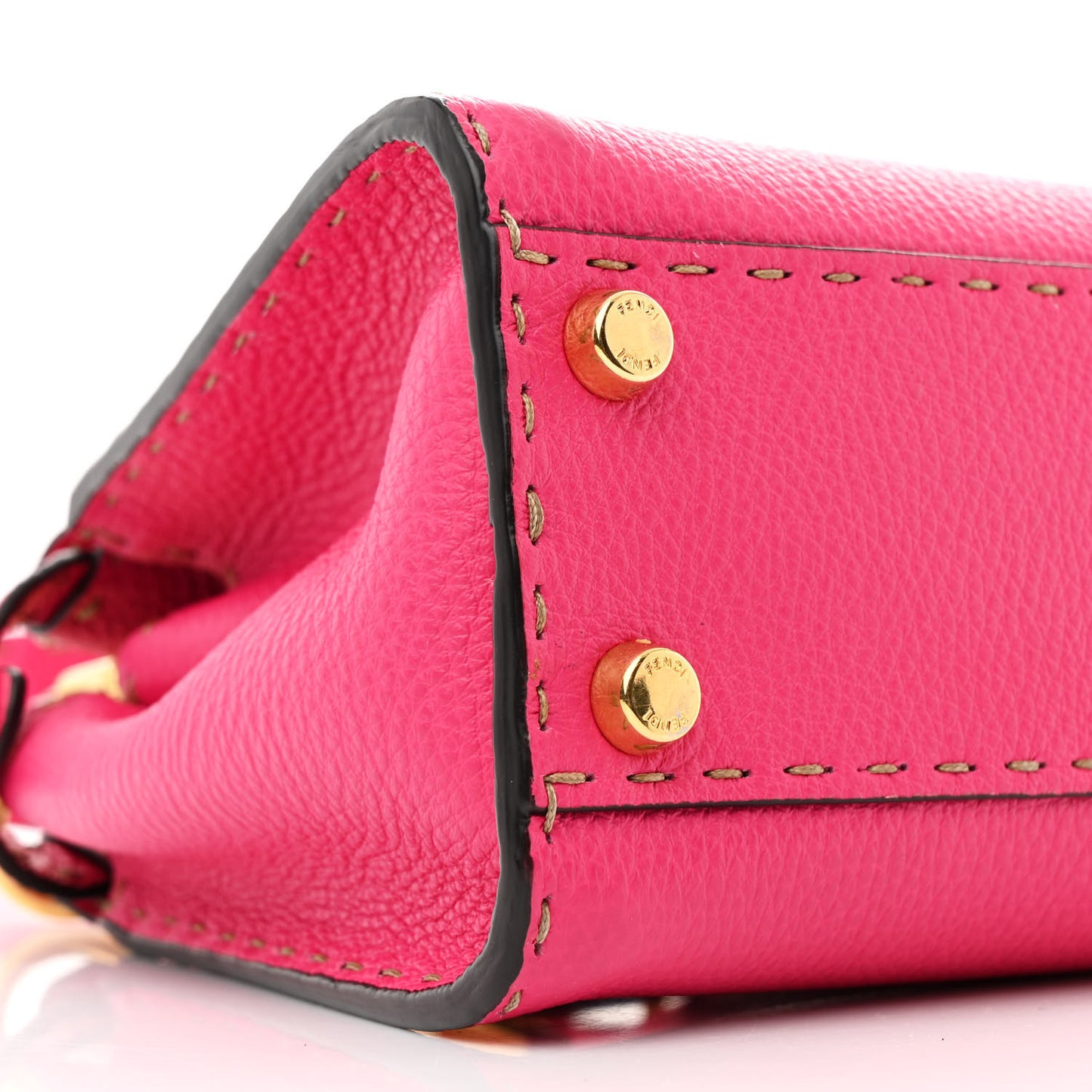 Cuoio Romano Selleria Mini Peekaboo Iconic Satchel Fuxia