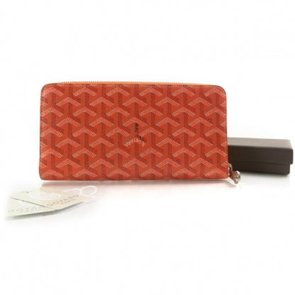 Goyard Goyardine Leather Zippy Wallet Orange 2 of 9