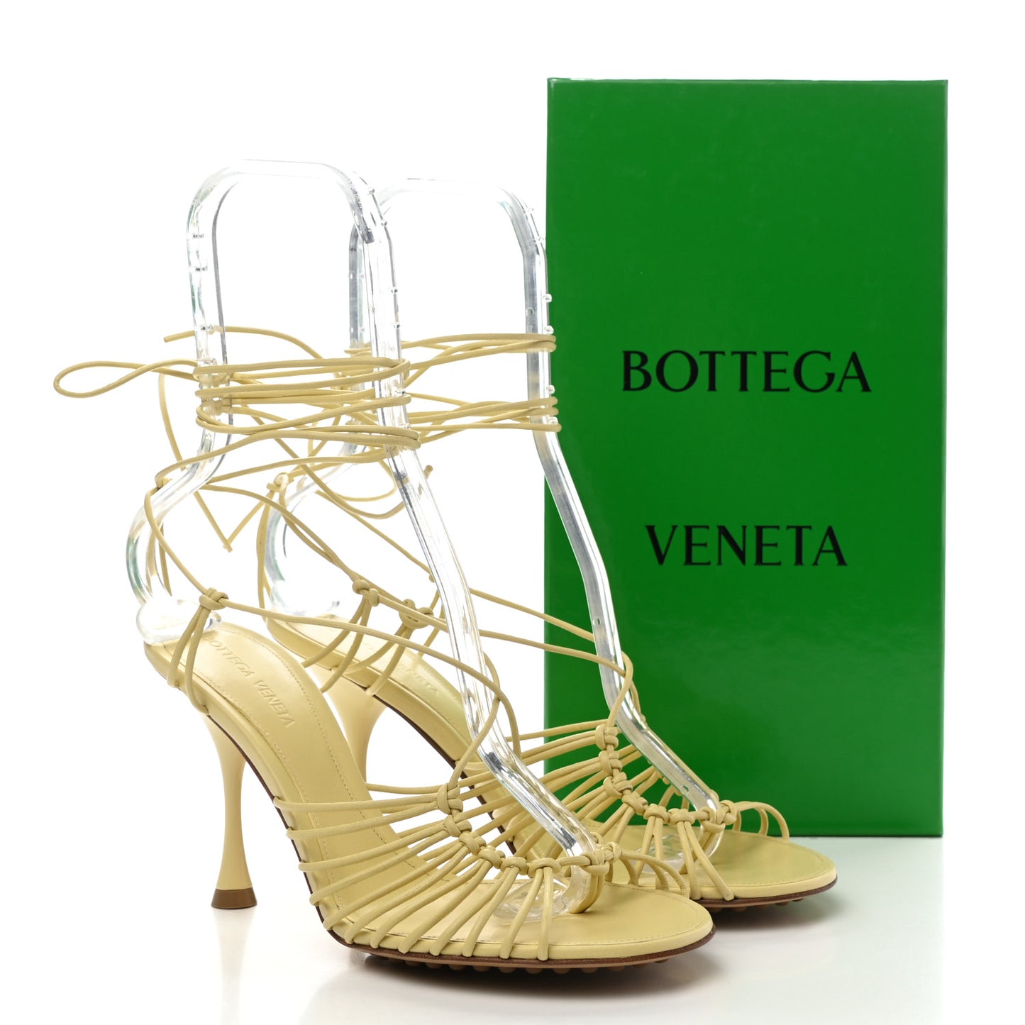 Nappa Dot Ankle Tie Sandals 38 Moon Beam