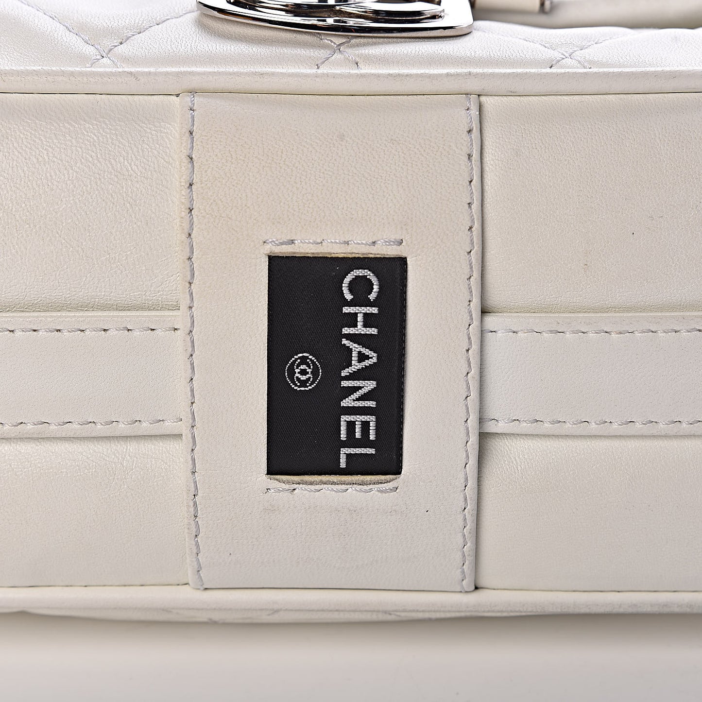 Lambskin Quilted Flap White