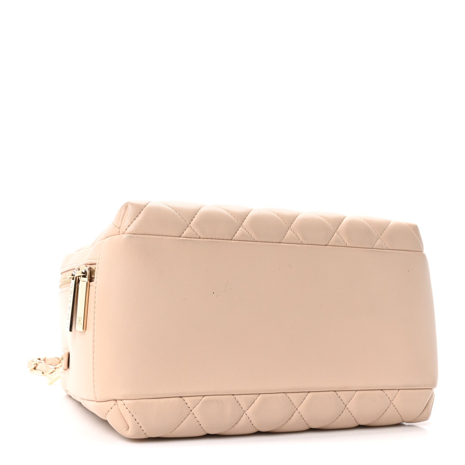 Chanel Lambskin Quilted Medium Trendy CC Bowling Bag Beige 4 of 10