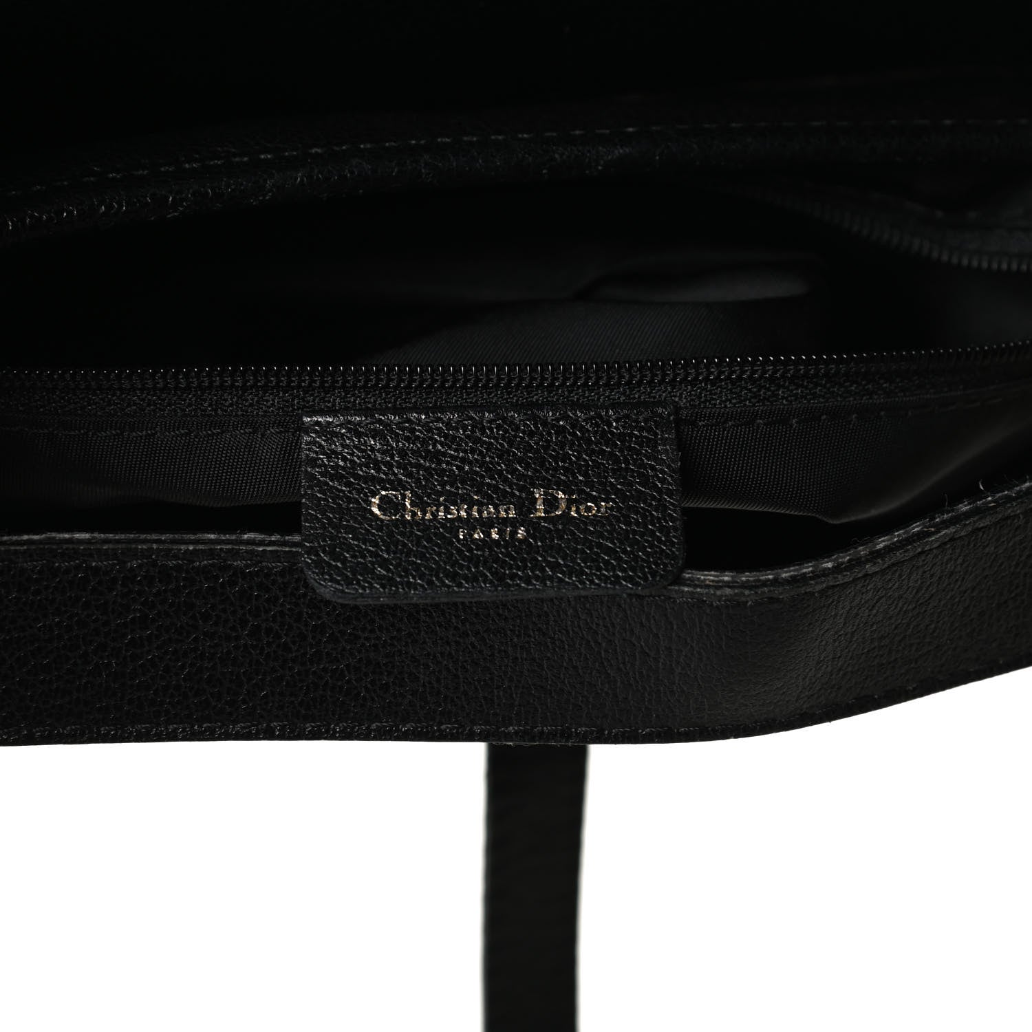 Christian Dior Calfskin Saddle Bag Black 6 of 17