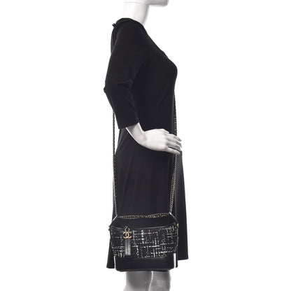 Chanel Tweed Calfskin Small Gabrielle Hobo Black 2 of 15