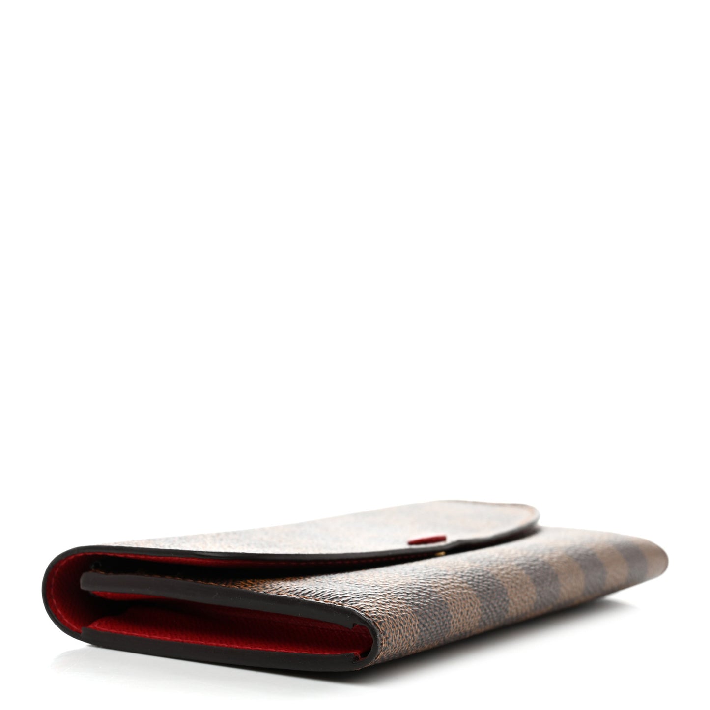 Damier Ebene Emilie Wallet Red