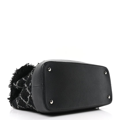 Chanel Tweed Trip Top Handle Flap Black 4 of 10