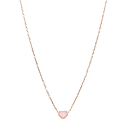 Chopard 18K Rose Gold Pink Opal My Happy Hearts Pendant Necklace 1 of 6