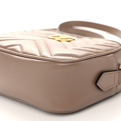 Gucci Calfskin Matelasse Mini GG Marmont Chain Shoulder Bag Porcelain Rose 10 of 11