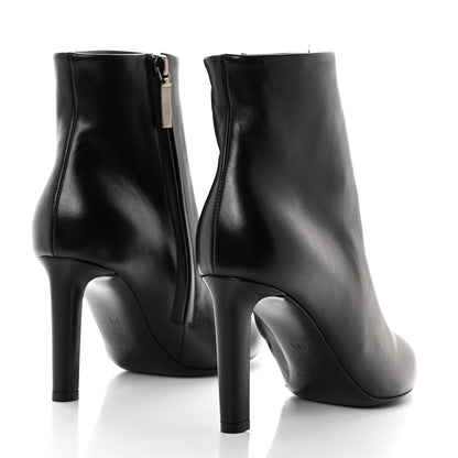 Saint Laurent Santiago Russo Kate 85 Zip Bootie 38.5 Black 4 of 9