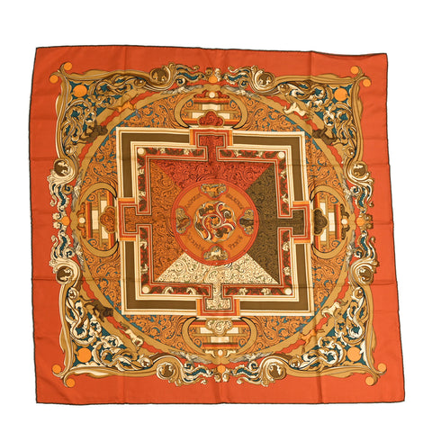 Silk Animaux Solaires Scarf 90