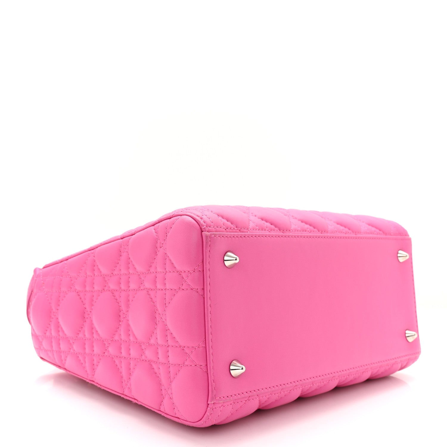 Christian Dior Lambskin Cannage Medium Lady Dior Pink 3 of 11