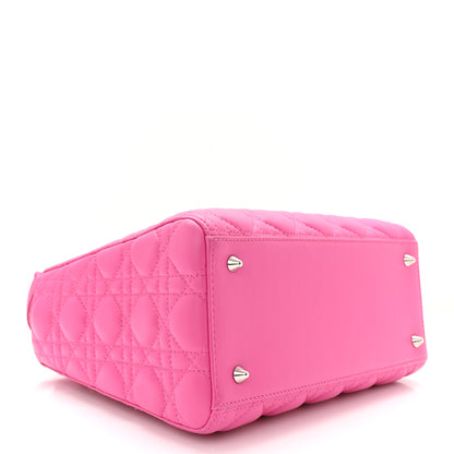Christian Dior Lambskin Cannage Medium Lady Dior Pink 3 of 11