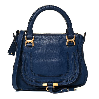 Chloe Calfskin Mini Marcie Satchel Navy Blue 1 of 9