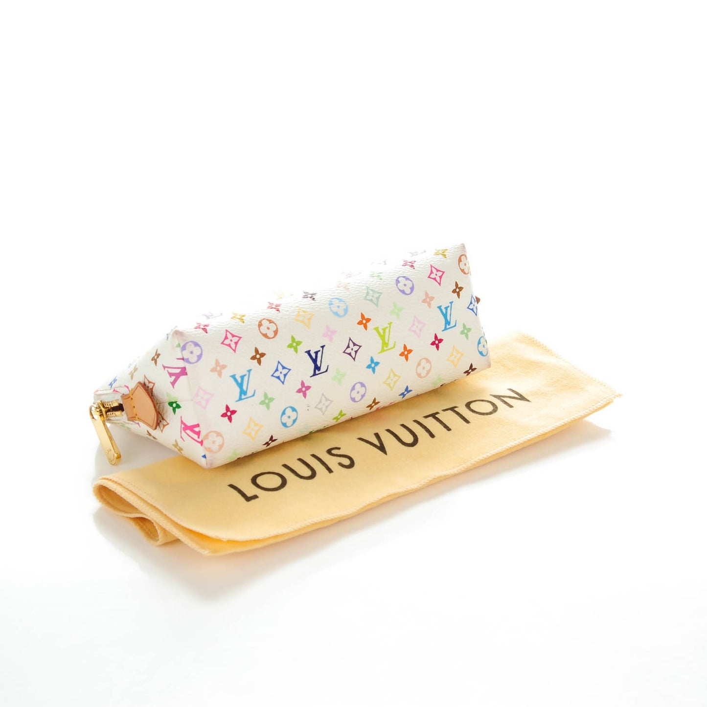 Monogram Multicolor Cosmetic Pouch White Litchi