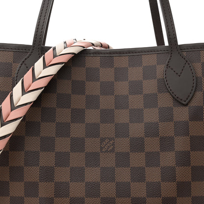 Louis Vuitton Damier Ebene Braided Neverfull MM Pink 8 of 11