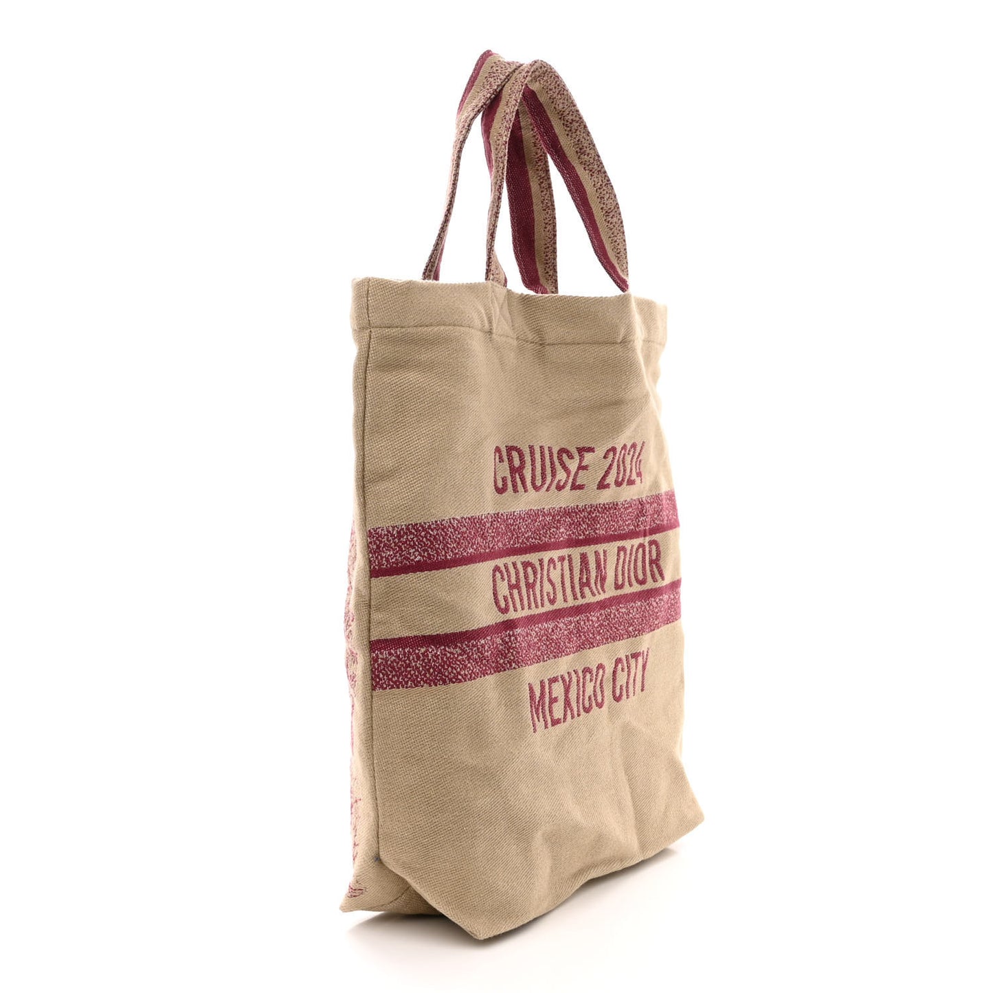 Canvas Print Cruise 2024 Mexico City Tote Ivory Burgundy
