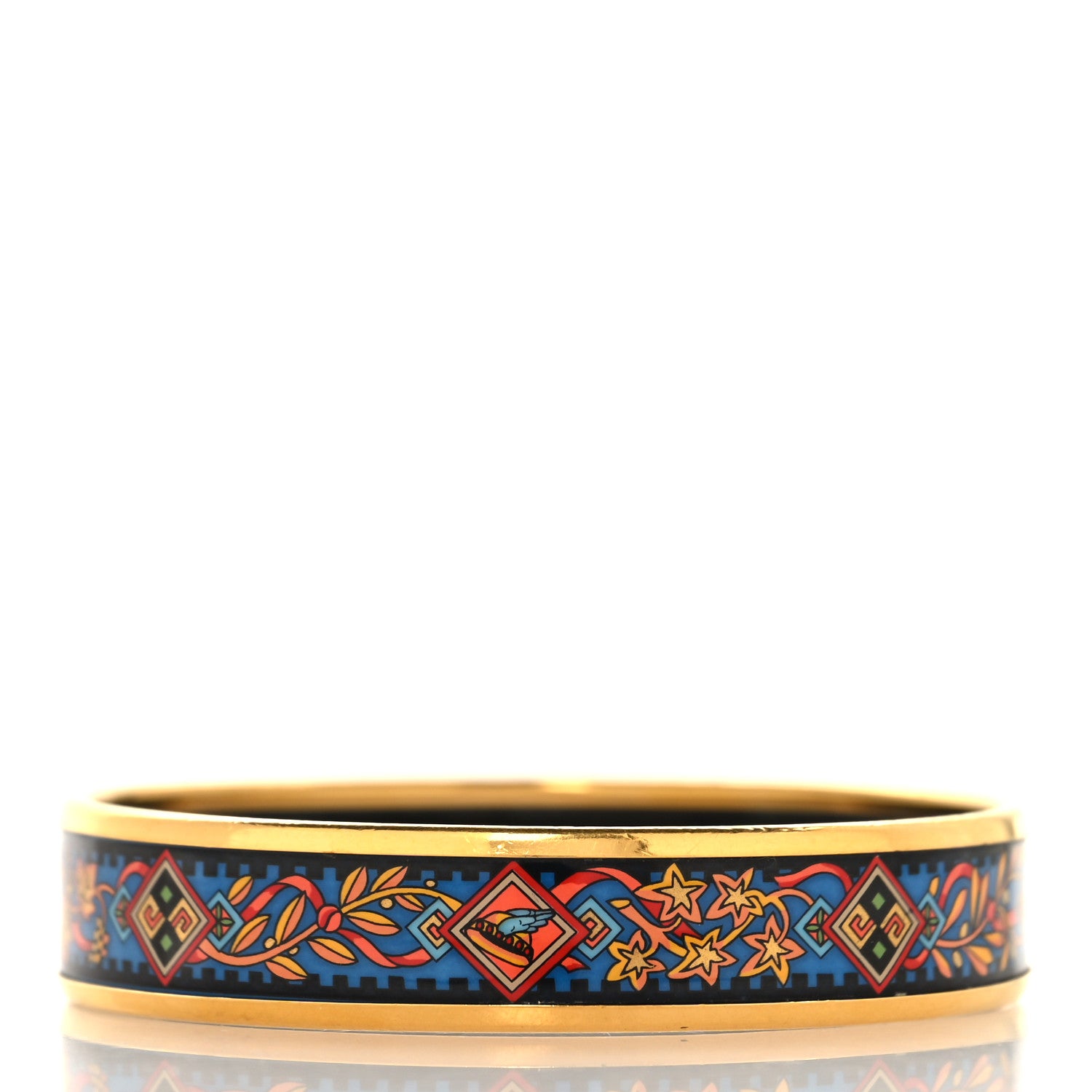 Hermes Enamel Printed Musique des Dieux Medium Bracelet 65 4 of 10
