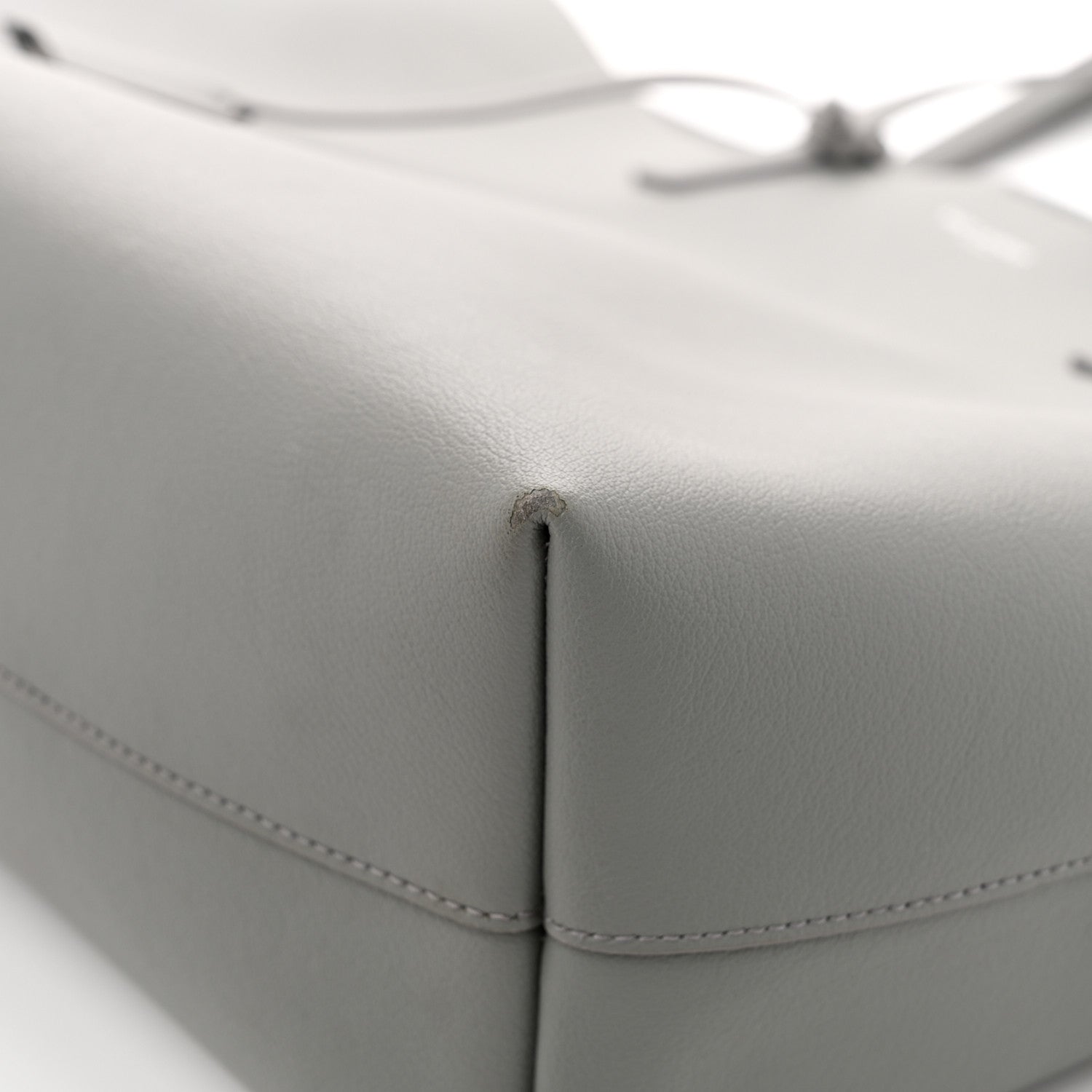 Saint Laurent Calfskin Large Shopping Tote Granite 11 of 14