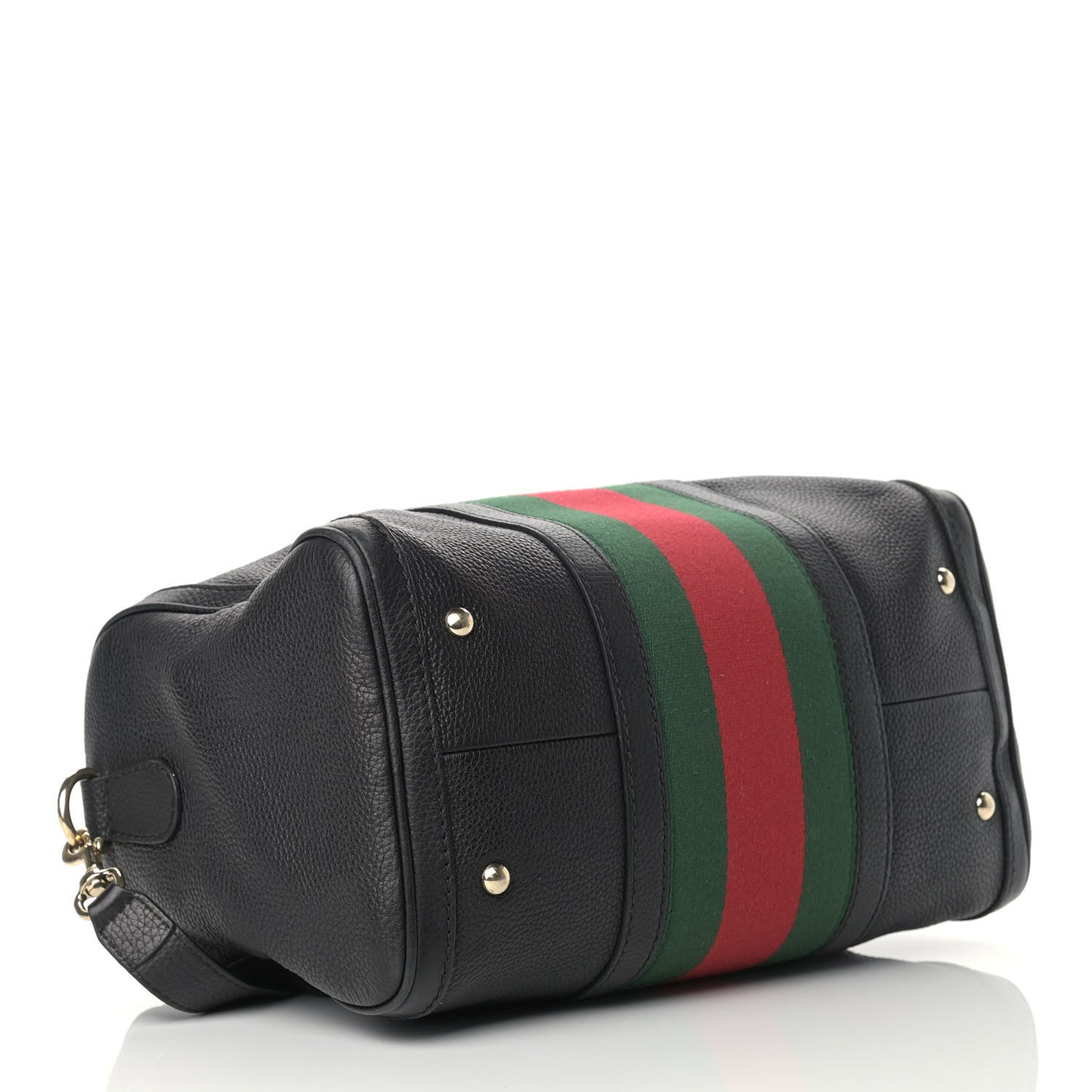 Calfskin Vintage Web Medium Boston Black