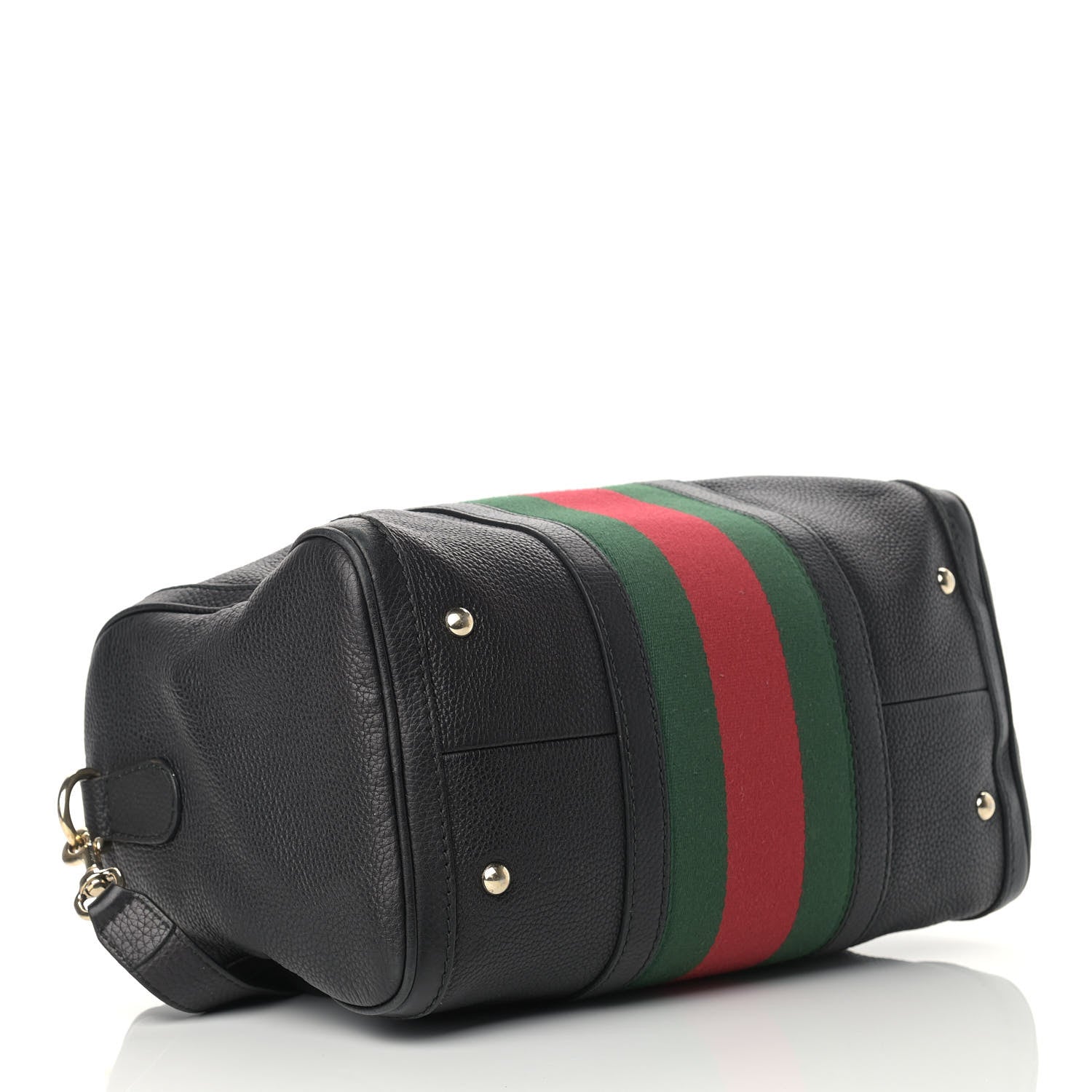 Gucci Calfskin Vintage Web Medium Boston Black 4 of 17