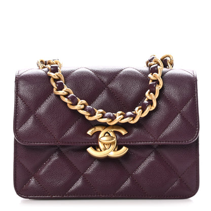 Chanel Caviar Quilted CC Mini Flap Dark Burgundy 1 of 11