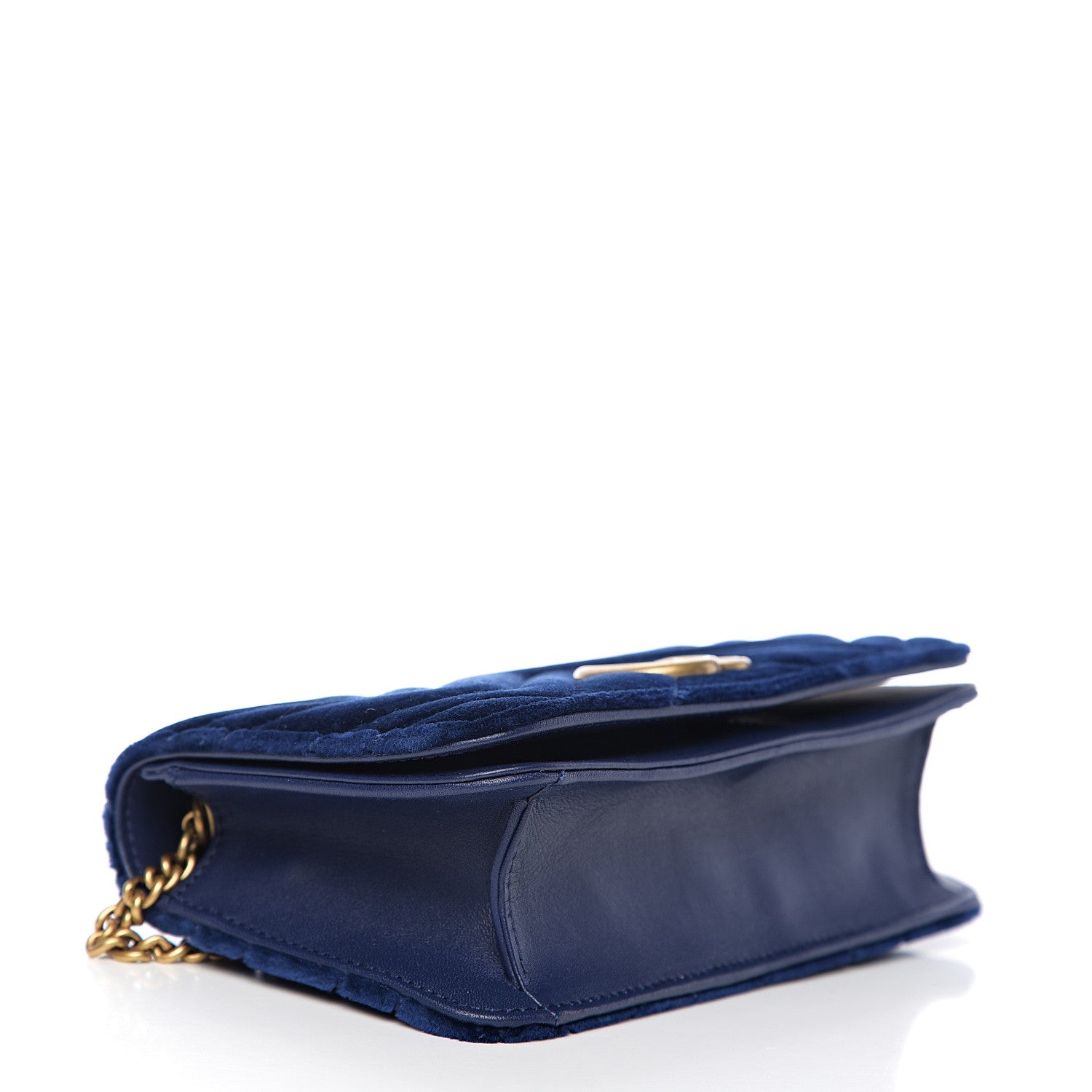 Gucci Velvet Matelasse GG Marmont Mini Bag Cobalt Blue 3 of 10