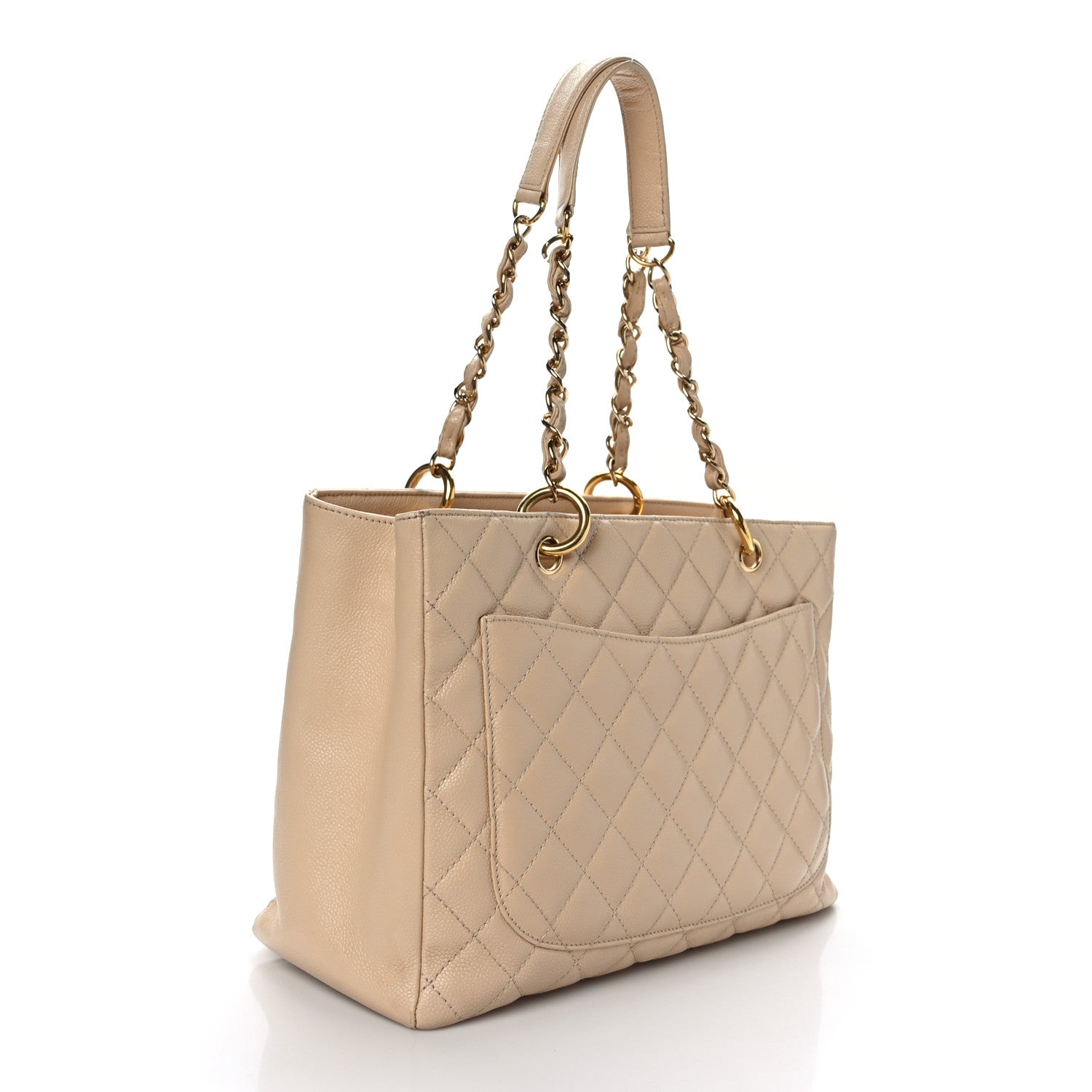 Chanel Caviar Quilted Grand Shopping Tote GST Beige Clair 3 of 12