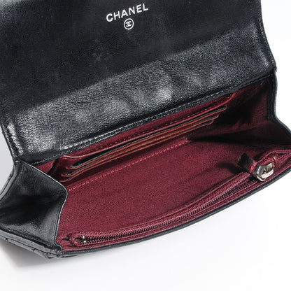 Chanel Lambskin Quilted Small Flap Wallet Black 6 of 9
