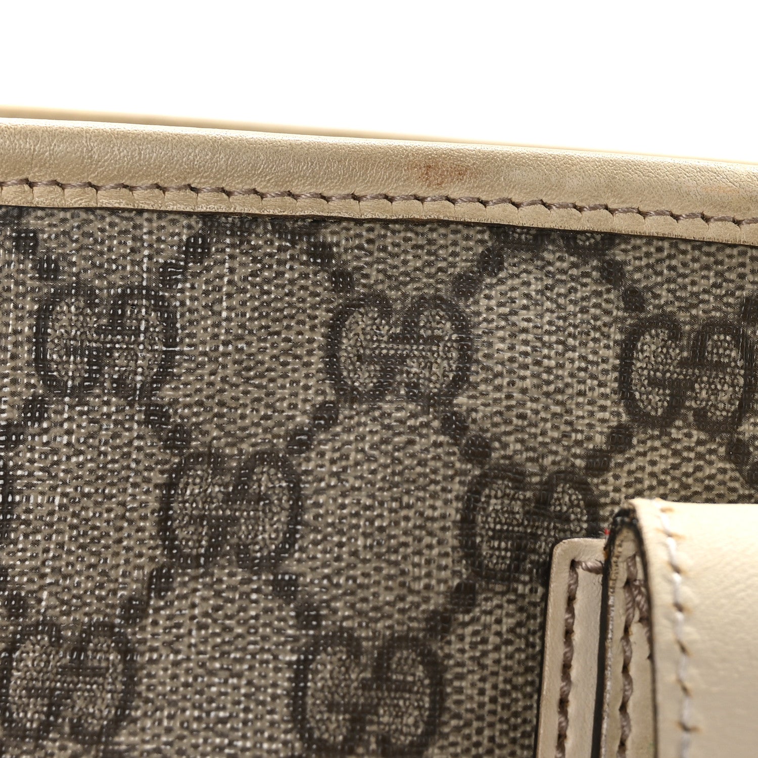 Gucci GG Supreme Monogram Medium Zippered Shopping Tote Off White 11 of 11