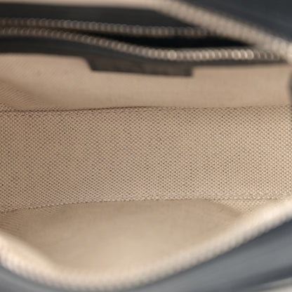 Gucci GG Supreme Monogram Textured Dollar Calfskin Mini Ophidia Flap Shoulder Bag Beige Blue 5 of 10