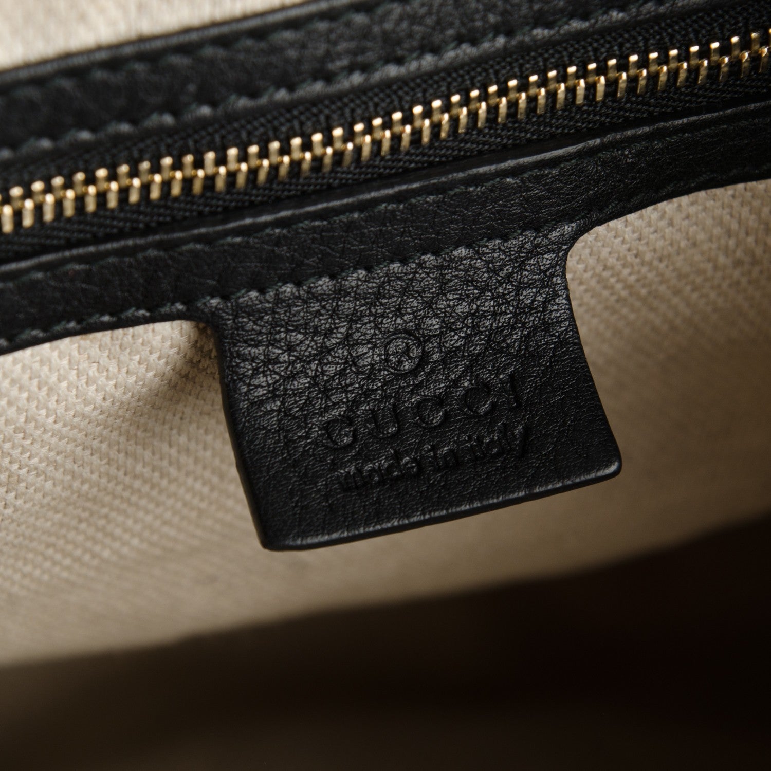 Gucci Pebbled Calfskin Medium Soho Chain Shoulder Bag Black 7 of 7