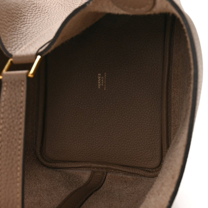 Hermes Taurillon Maurice Picotin Lock 18 PM Beige De Weimar 5 of 13