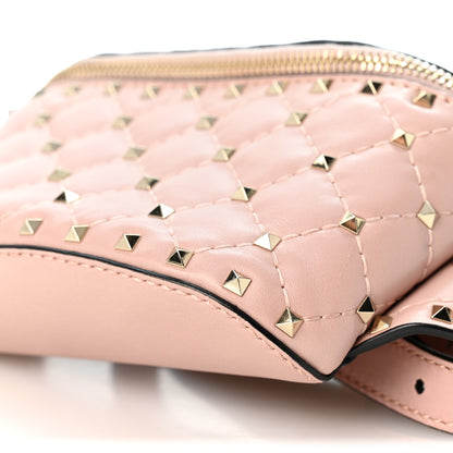 Valentino Garavani Lambskin Rockstud Spike Belt Bag 85 Water Rose 8 of 9