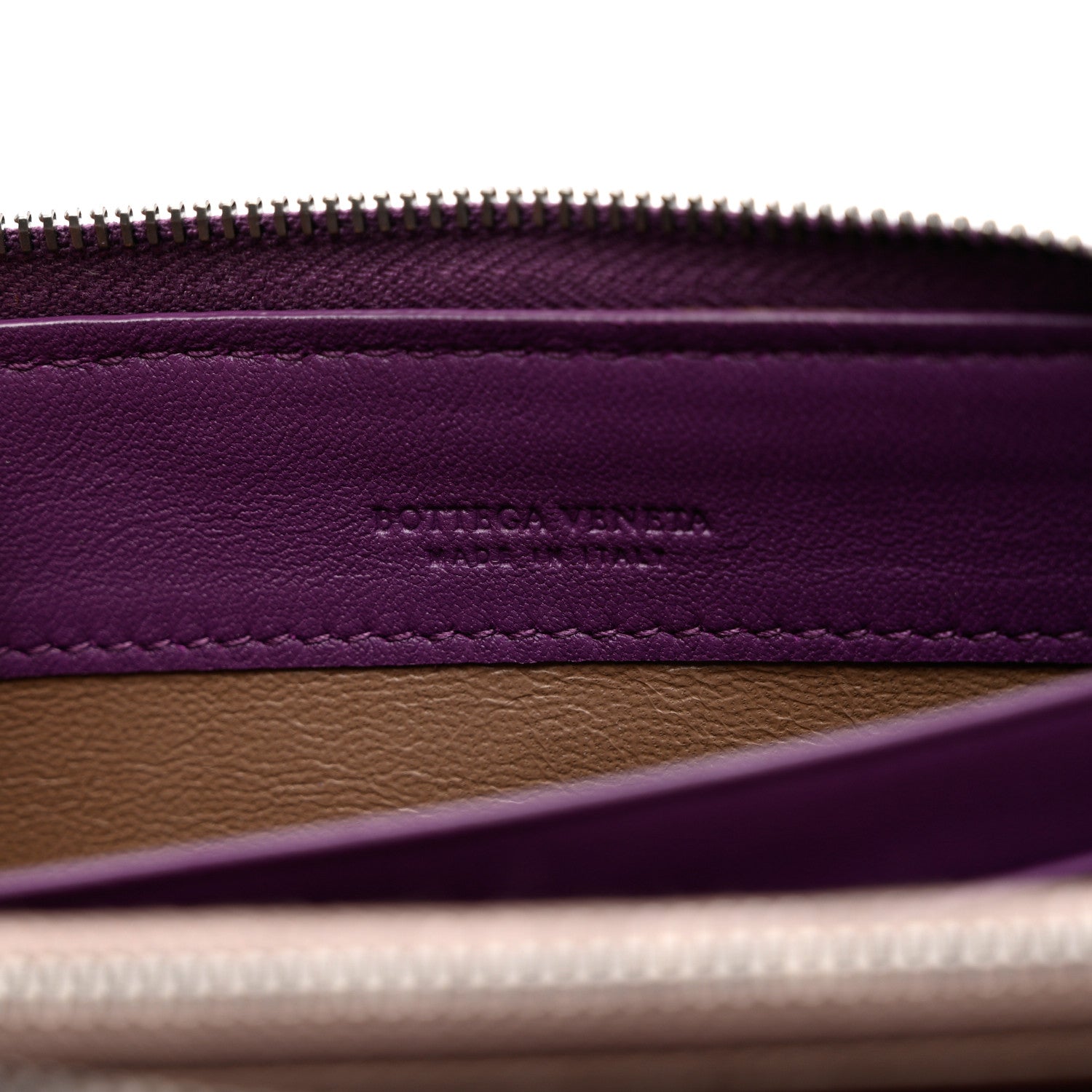 Bottega Veneta Nappa Intrecciato Zip Around Wallet Mona Lisa Atlantic 8 of 9