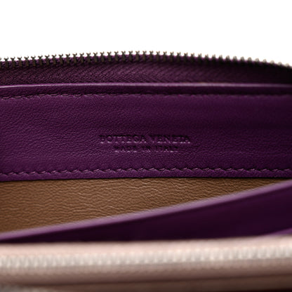 Bottega Veneta Nappa Intrecciato Zip Around Wallet Mona Lisa Atlantic 8 of 9