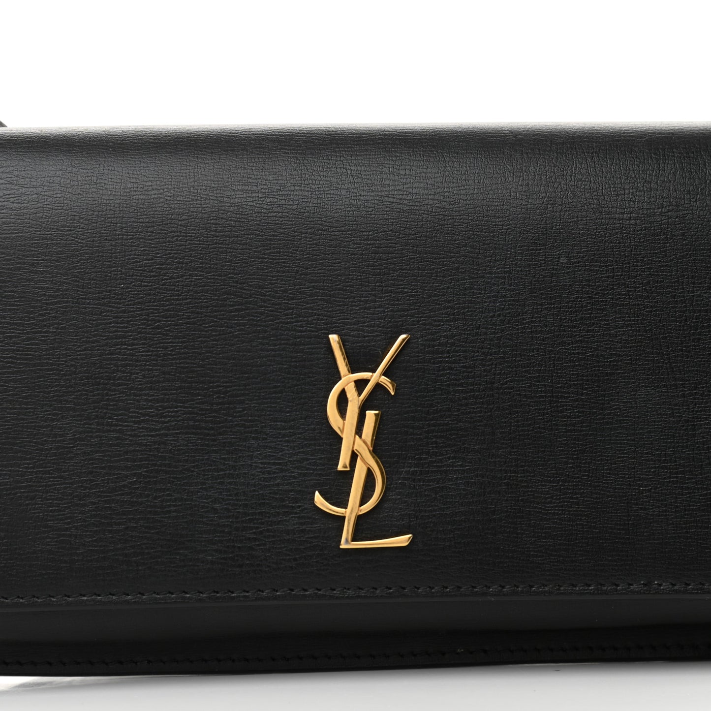 Smooth Calfskin Monogram Phone Holder Crossbody Black