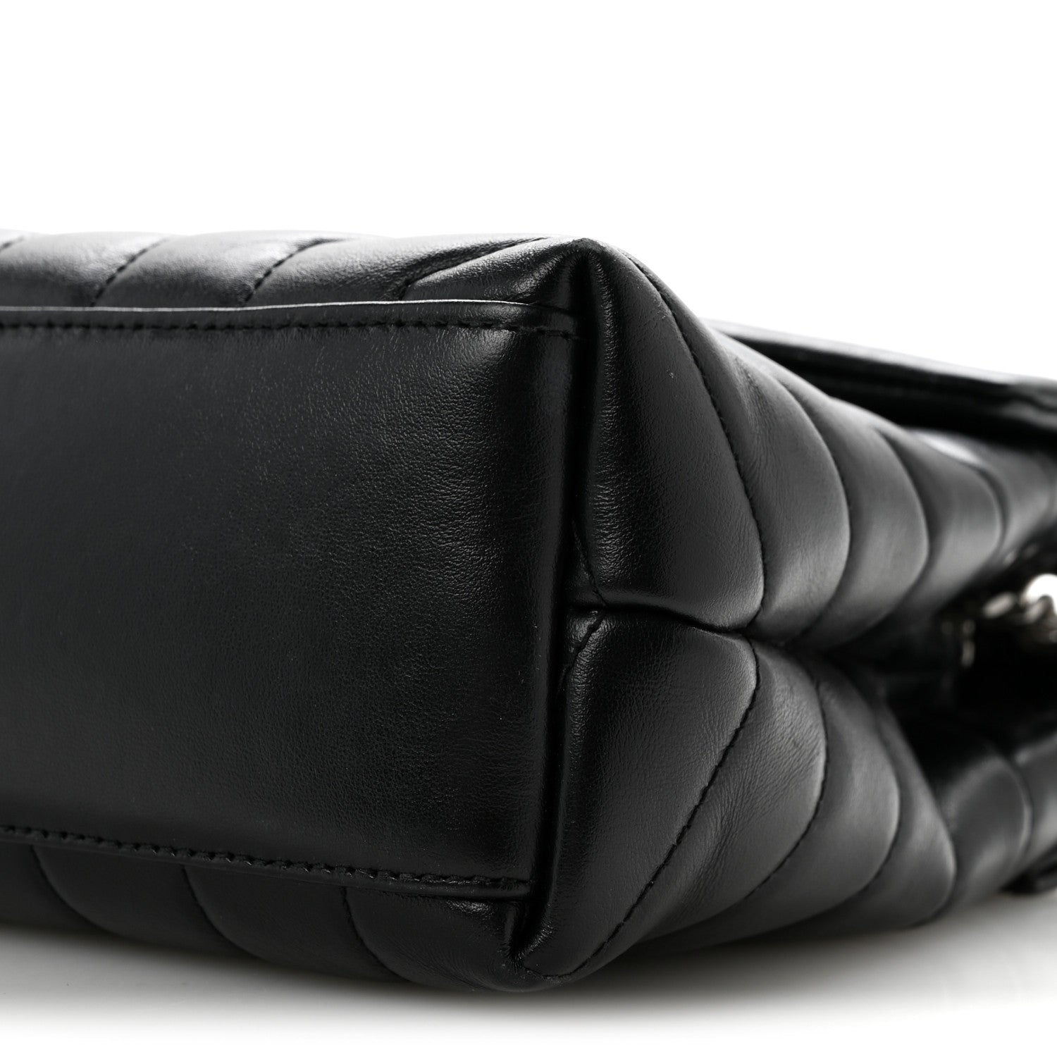 Saint Laurent Calfskin Y Quilted Monogram Small Loulou Chain Satchel Black 10 of 12