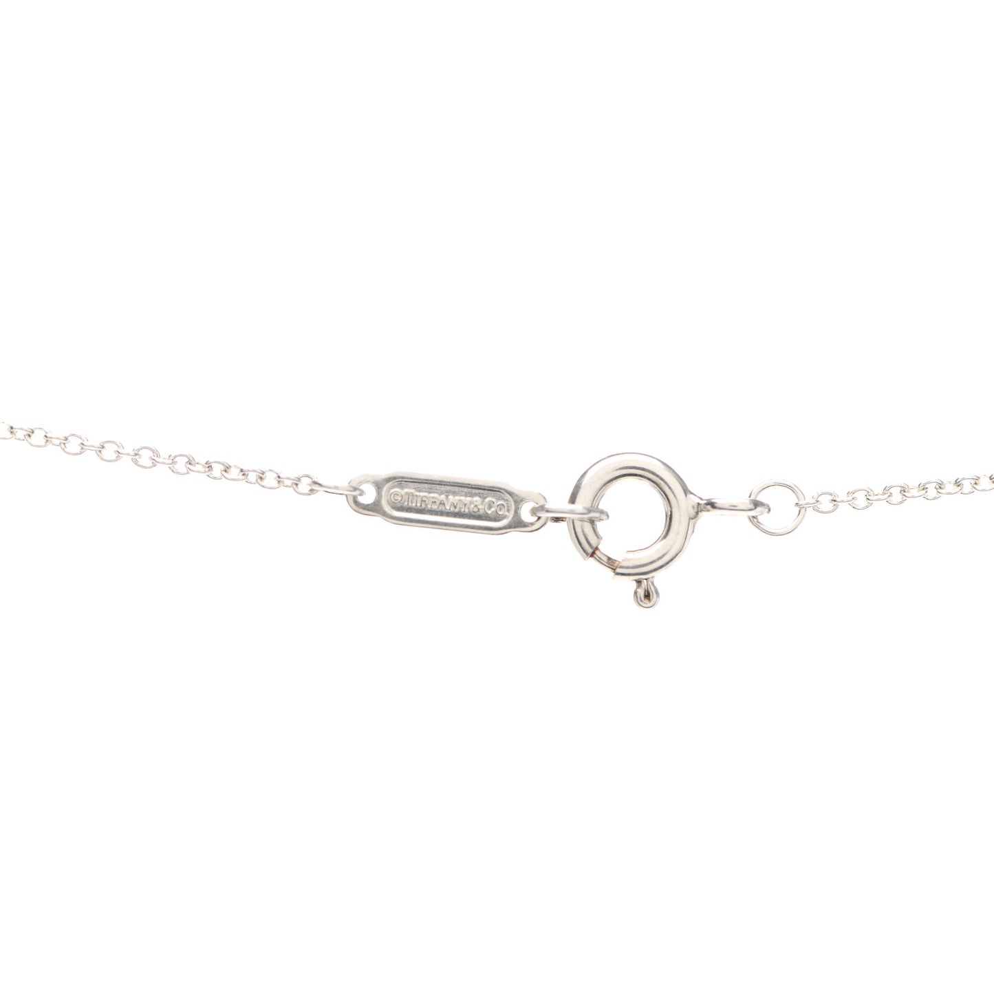 Sterling Silver Diamond 1837 Circle Lock Necklace