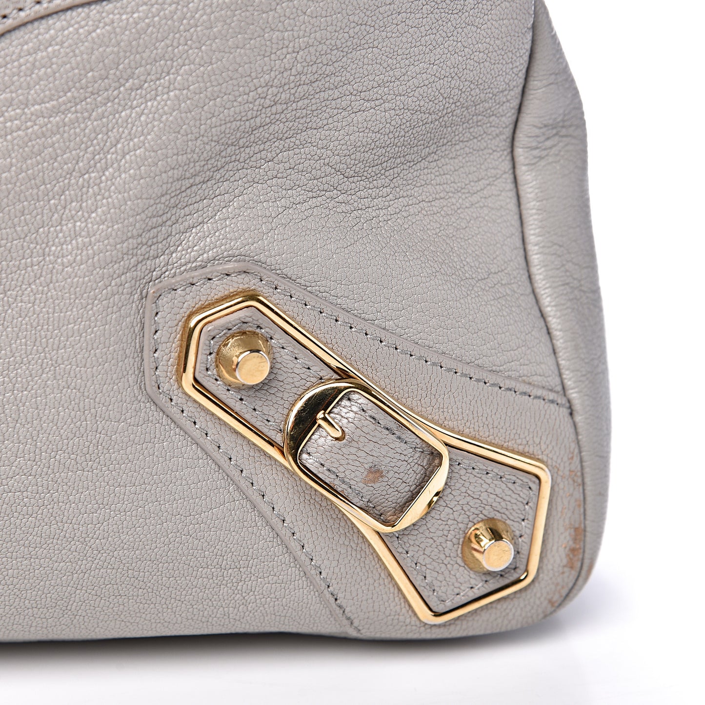 Chevre Gold Metallic Edge Hardware Town Gris Glace