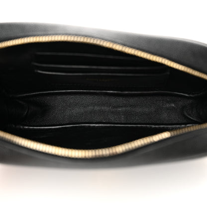 Saint Laurent Grain De Poudre Matelasse Monogram Mini Lou Camera Bag Black 5 of 10