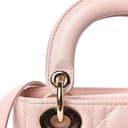 Christian Dior Lambskin Cannage Mini Lady Dior Rose Poudre 8 of 20